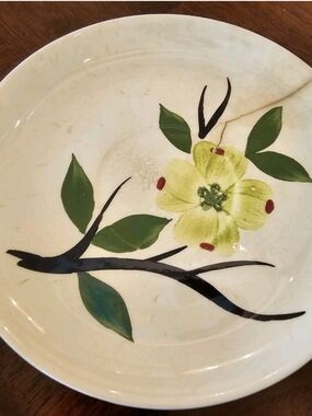 Vintage Blue Ridge Dixie Dogwood  Saucer Plate 6.25" AS IS Crafting Mosaic